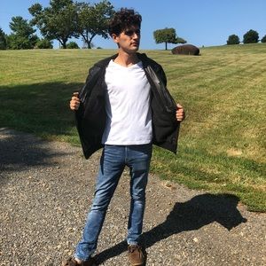 Black leather jacket